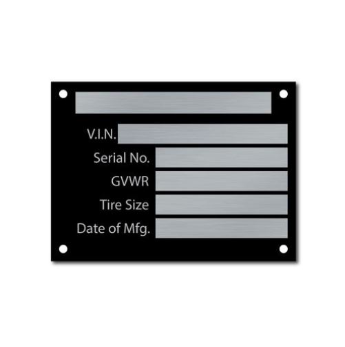 Large VIN Tags, Custom Made of Ultra-Durable Aluma-Tough Metal