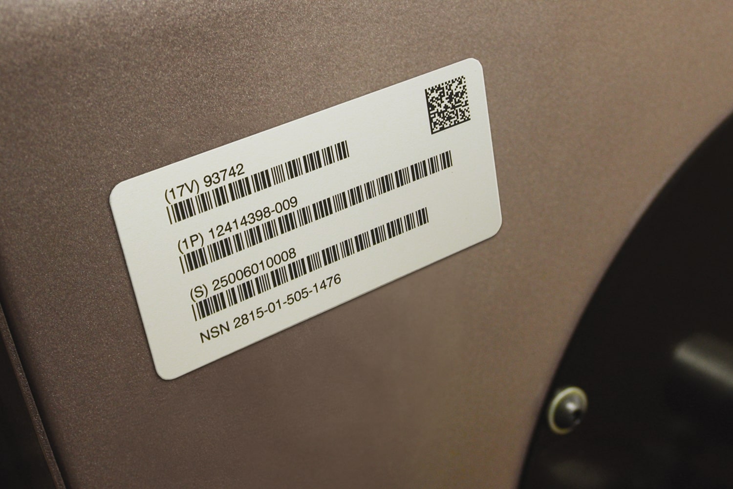 AlumaTough Metal Barcode Tags for Equipment and OEM