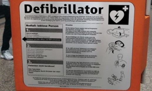 AED Instruction Labels Made of Durable Metal